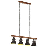 VidaXL loftslampe industriel E27 mangotræ sort