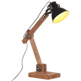 VidaXL Skrivebordslampe industriel rund E27 58x18x90 cm sort