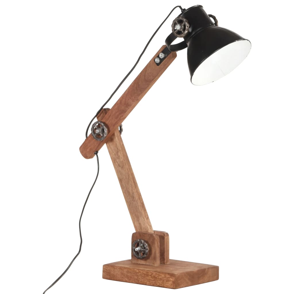 VidaXL Skrivebordslampe industriel rund E27 58x18x90 cm sort