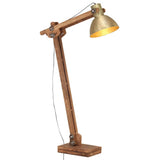 Vidaxl Floor Lamp E27 Solid Mangowood Brass -farvet