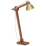 Vidaxl Floor Lamp E27 Solid Mangowood Brass -farvet
