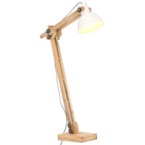 Vidaxl Floor Lamp E27 Solid Mangohout White