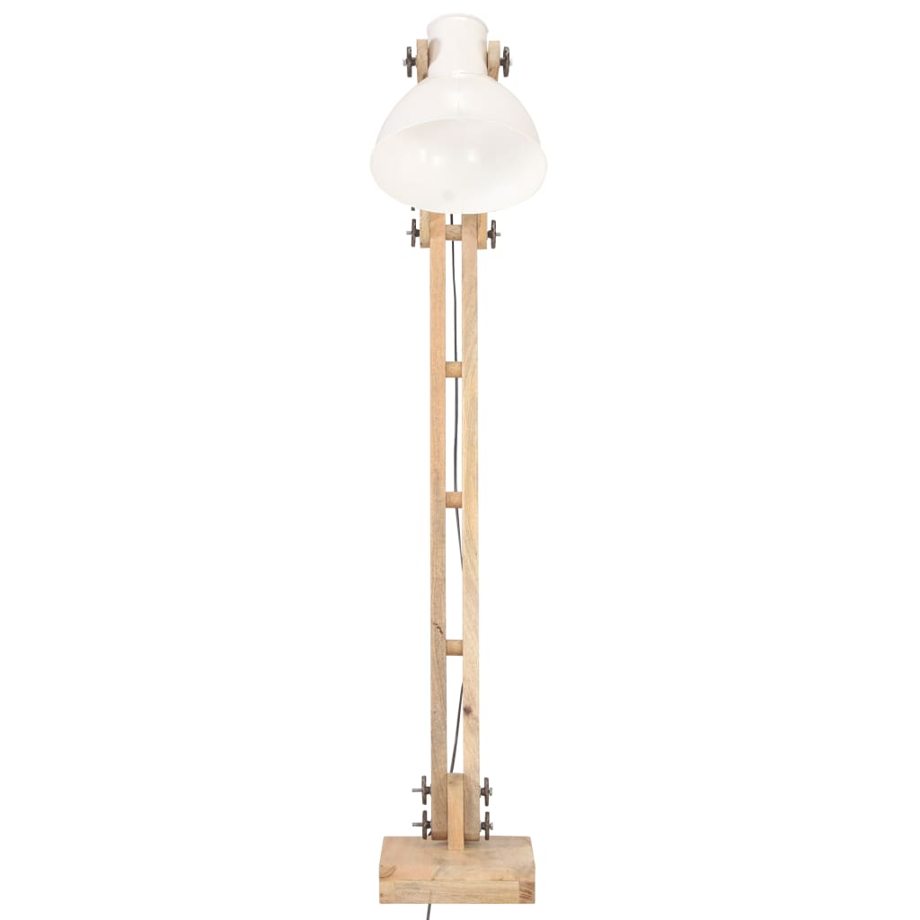 Vidaxl Floor Lamp E27 Solid Mangohout White