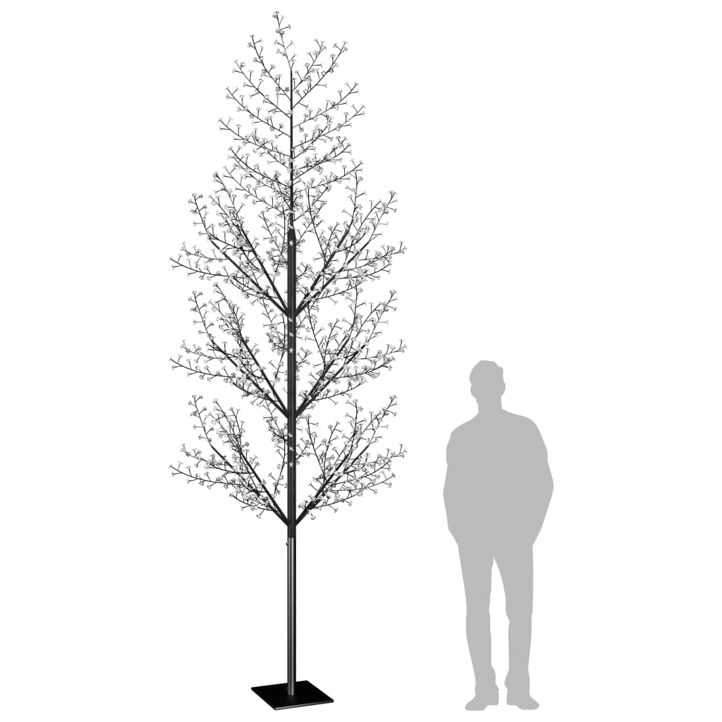 Vidaxl Christmas Tree 1200 lysdioder Varmt hvidt lys kirsebærblomst 400 cm