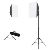 VidaXL fotostudiesæt med softbox lys og baggrund