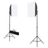 VidaXL fotostudiesæt med softbox lys og baggrund