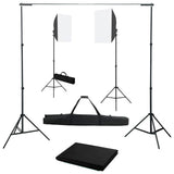 VidaXL fotostudiesæt med softbox lys og baggrund