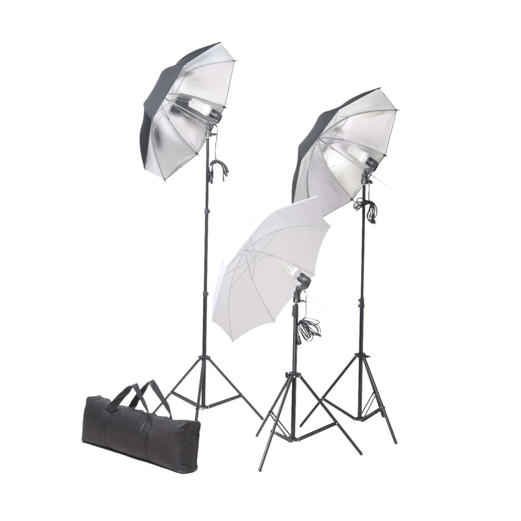 Vidaxl Photo Studio Set med belysningssæt og baggrund