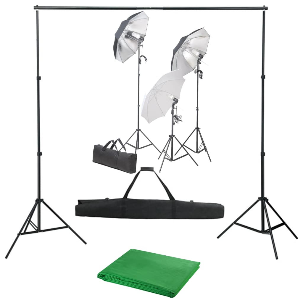 Vidaxxl fotostudiesæt med lyssæt og baggrund