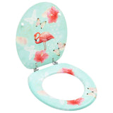 Vidaxl toiletstol med låg flamingo MDF