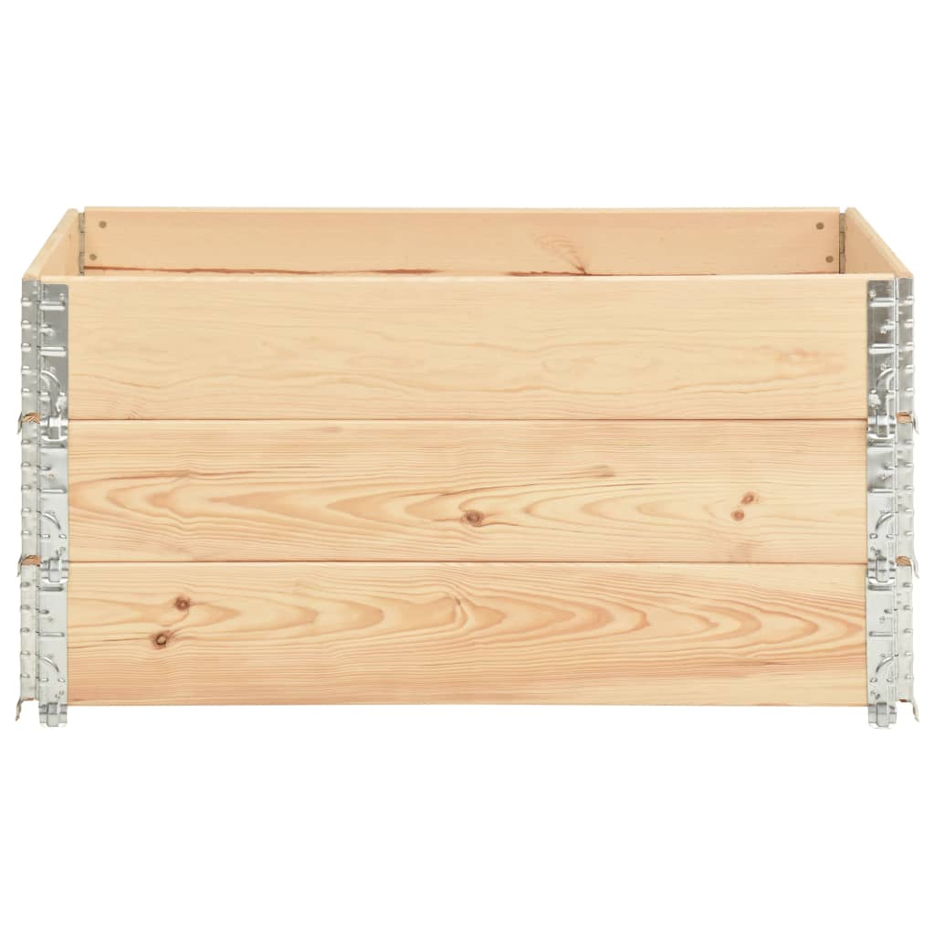 Vidaxl 3 stplantere hævet 80x120 cm solid fyrretræ