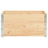 Vidaxl 3 stplantere hævet 80x120 cm solid fyrretræ
