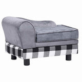 Vidaxl Dog Bank 57x34x36 cm plys grå