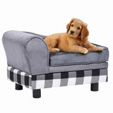 Vidaxl Dog Bank 57x34x36 cm plys grå