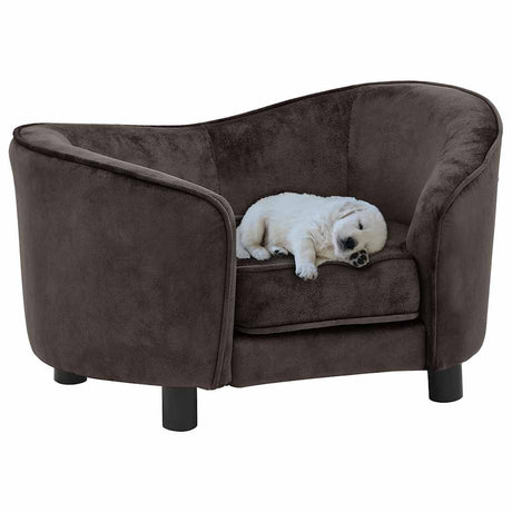 Vidaxl Dog Bank 69x49x40 cm plys brun