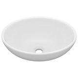 Vidaxl Washbasin Oval 40x33 cm keramisk mat hvid