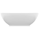 Vidaxl Washbasin Oval 40x33 cm keramisk mat hvid