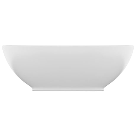 Vidaxl Washbasin Oval 40x33 cm keramisk mat hvid