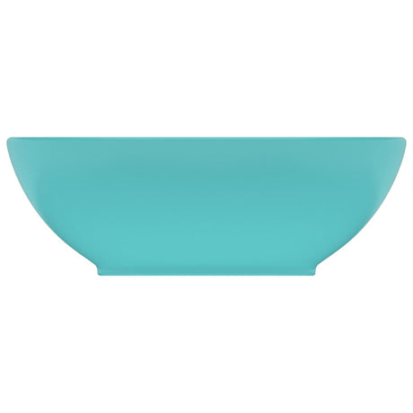 Vidaxl Washbasin Oval 40x33 cm keramisk Matt Light Green