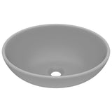 Vidaxl Washbasin Oval 40x33 cm keramisk Matt Light Gray