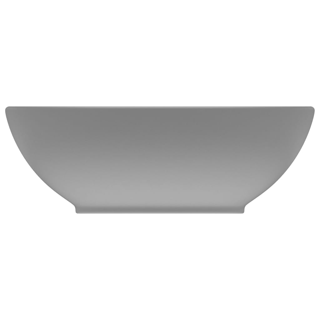 Vidaxl Washbasin Oval 40x33 cm keramisk Matt Light Gray