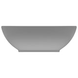 Vidaxl Washbasin Oval 40x33 cm keramisk Matt Light Gray