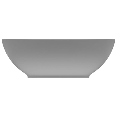 Vidaxl Washbasin Oval 40x33 cm keramisk Matt Light Gray