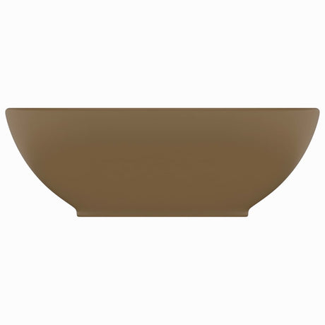 Vidaxl Washbasin Oval 40x33 cm keramisk matcreme