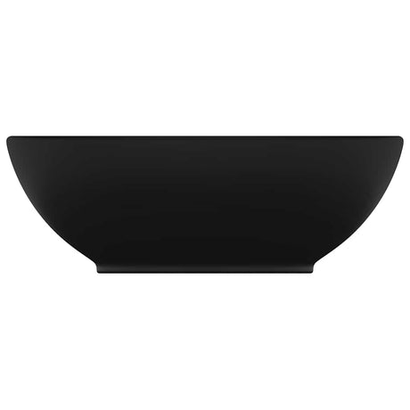 Vidaxl Washbasin Oval 40x33 cm keramisk mat sort