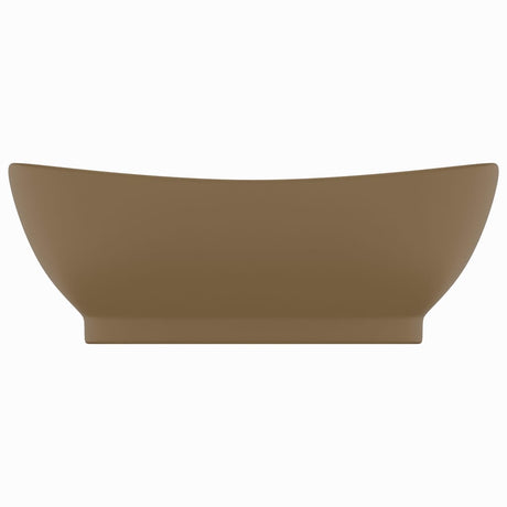 Vidaxl Washbasin med landing oval 58,5x39 cm keramisk matcreme