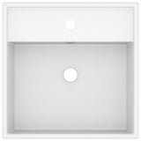 Vidaxl Washbasin med Landing Square 41x41 cm keramisk mat hvid