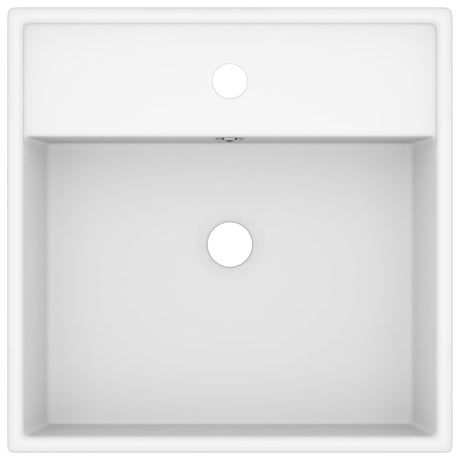 Vidaxl Washbasin med Landing Square 41x41 cm keramisk mat hvid