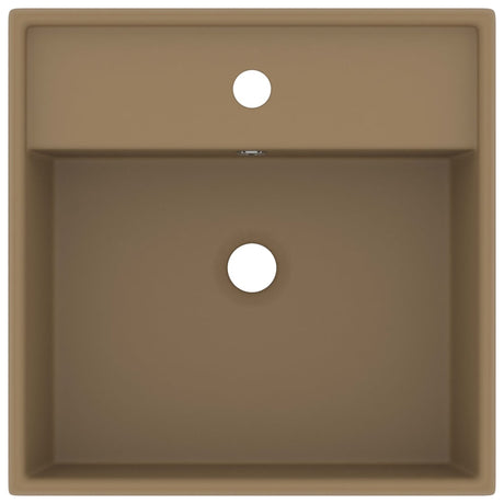 Vidaxl Washbasin med Landing Square 41x41 cm keramisk matcreme