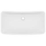Vidaxl Washbasin rektangulær 71x38 cm keramisk mat hvid