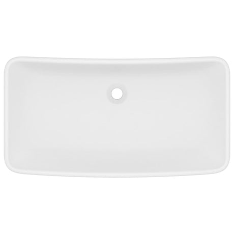 Vidaxl Washbasin rektangulær 71x38 cm keramisk mat hvid