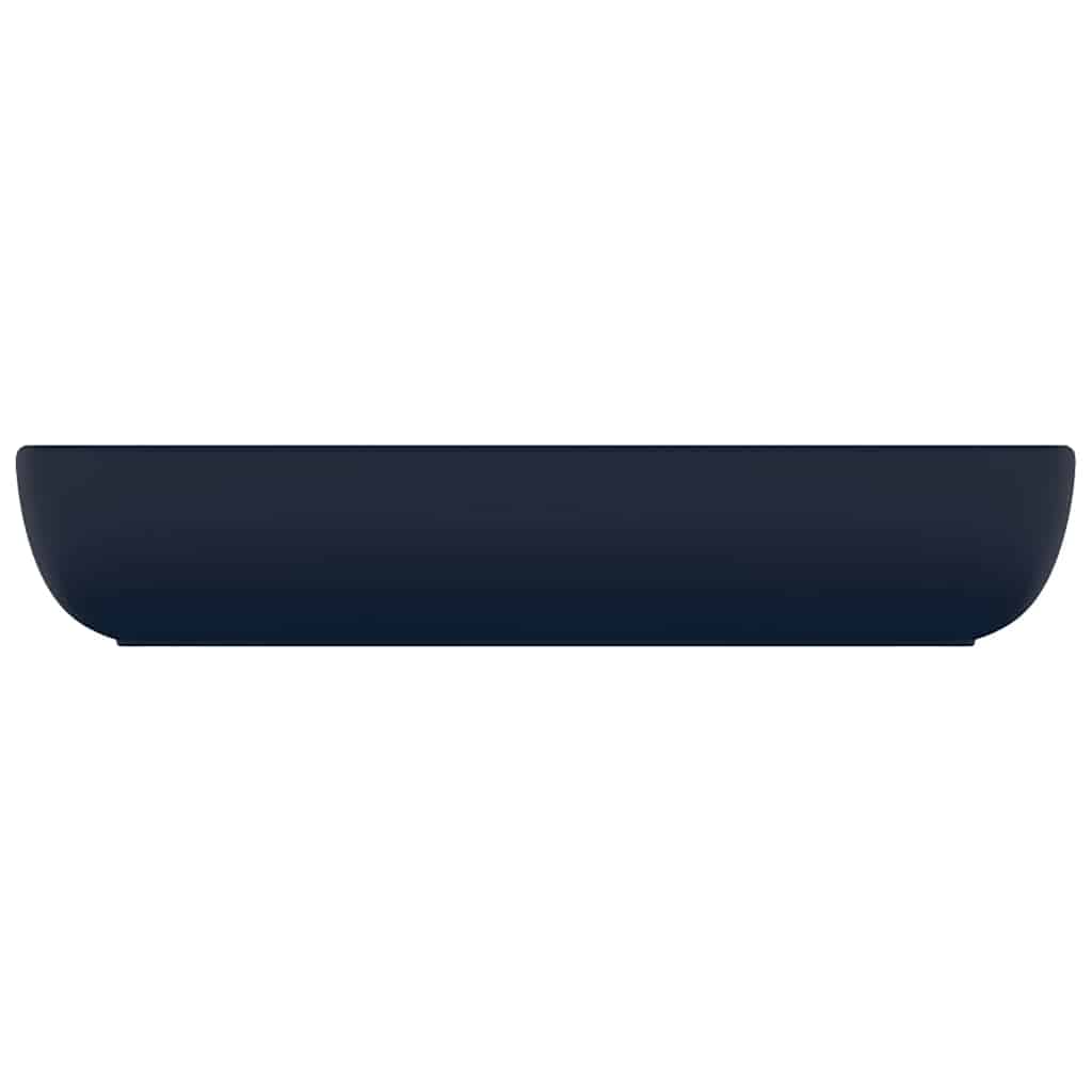 Vidaxl Washbasin rektangulær 71x38 cm keramisk mat mørkeblå