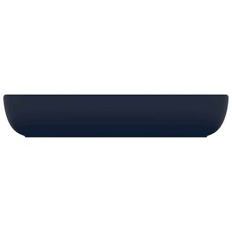 Vidaxl Washbasin rektangulær 71x38 cm keramisk mat mørkeblå