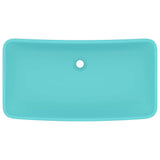 Vidaxl Washbasin rektangulær 71x38 cm keramisk matt lysegrøn