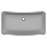 Vidaxl Washbasin rektangulær 71x38 cm keramisk matt lysegrå