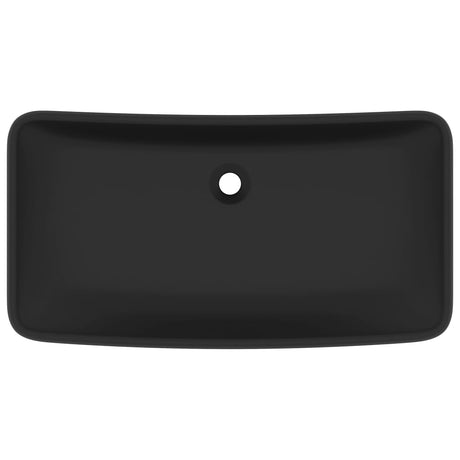 Vidaxl Washbasin rektangulær 71x38 cm keramisk mat sort