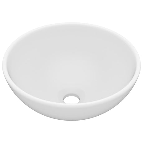 Vidaxl Washbasin Runde 32,5x14 cm Keramisk Mat White