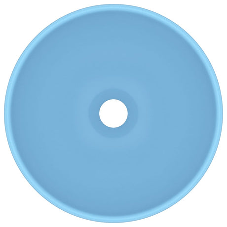 Vidaxl Washbasin Runde 32,5x14 cm Keramisk Matt Light Blue