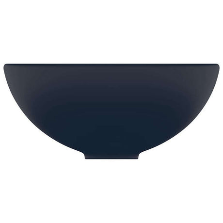 Vidaxl Washbasin Runde 32,5x14 cm Keramisk Mat mørkeblå