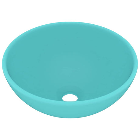 Vidaxl Washbasin Runde 32,5x14 cm Keramisk Matt Light Green