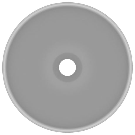 Vidaxl Washbasin Runde 32,5x14 cm Keramisk Matt Light Gray