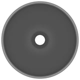 Vidaxl Washbasin Runde 32,5x14 cm Keramisk Mat mørkegrå