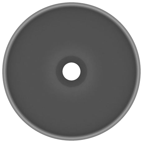 Vidaxl Washbasin Runde 32,5x14 cm Keramisk Mat mørkegrå