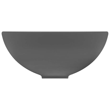 Vidaxl Washbasin Runde 32,5x14 cm Keramisk Mat mørkegrå