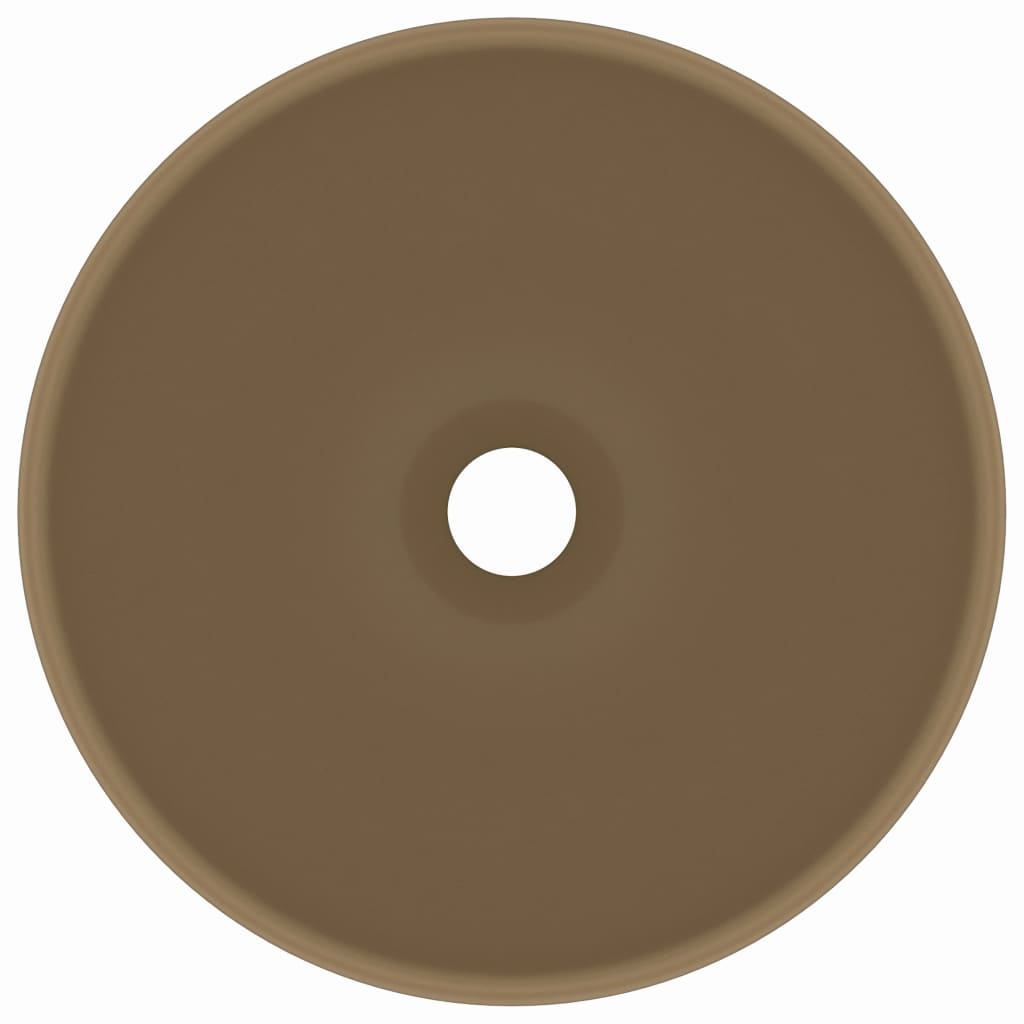 Vidaxl Washbasin omkring 32,5x14 cm keramisk matcreme