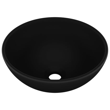 Vidaxl Washbasin Runde 32,5x14 cm keramisk mat sort